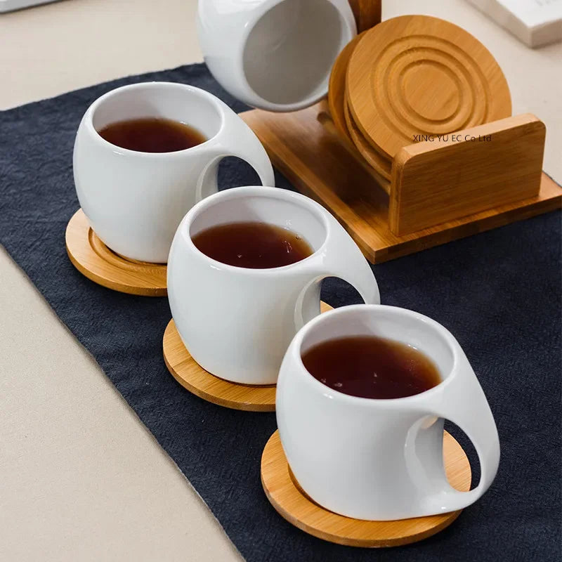 Simple Ceramic Tea Pot Set 190ml Cup
